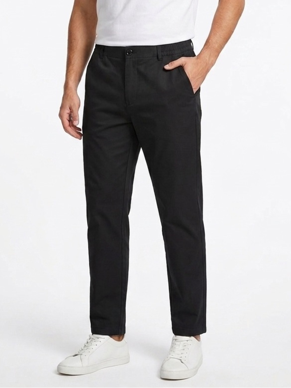 NWT Cafe Kitsune Black Elastic Waist Cotton Pants Trouser Sz 50